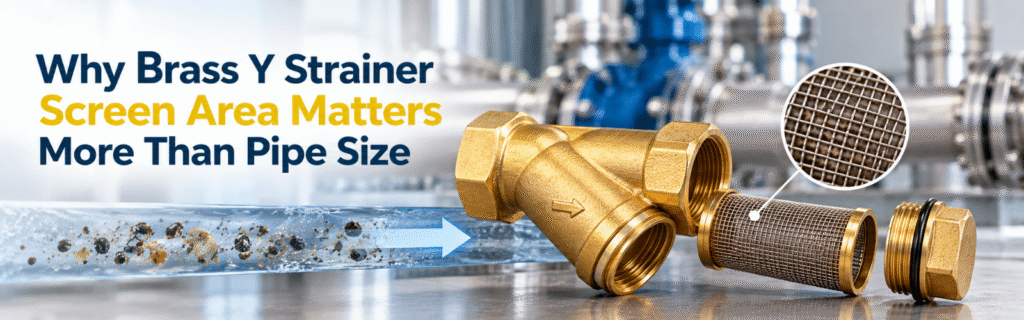 Why Brass Y Strainer Screen Area Matters More Than Pipe Size
